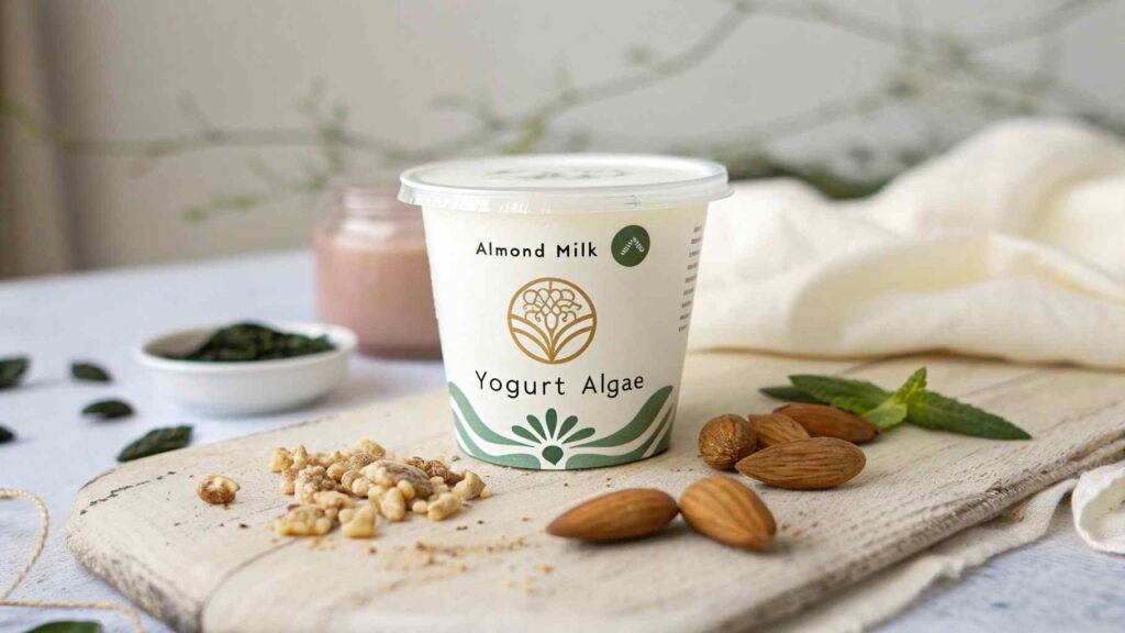 Is Almond Milk Yogurt Algae suitable for vegans?